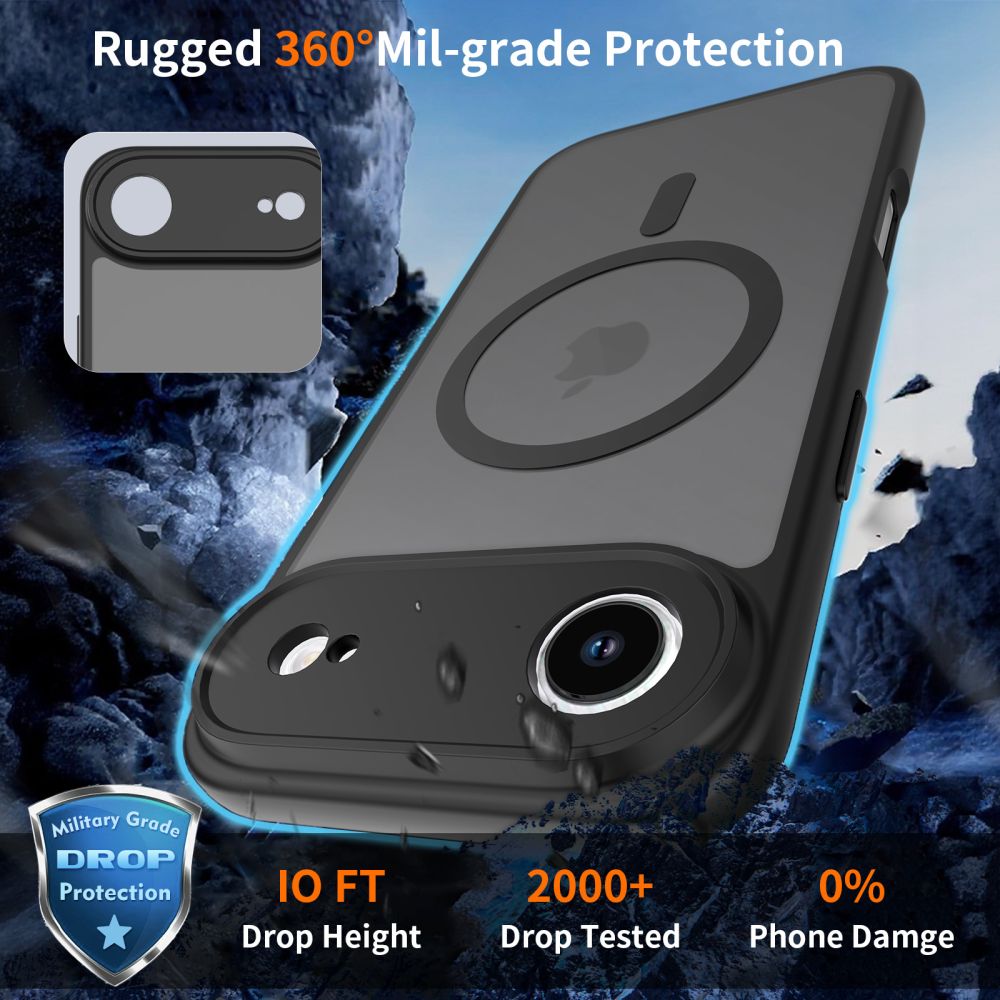 Tech-Protect Tech-Protect iPhone 17 Air Skal MagSafe BasicMag Matt Svart - Teknikhallen.se