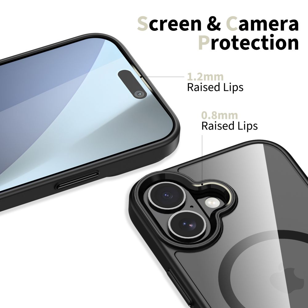 Tech-Protect Tech-Protect iPhone 17 Skal MagSafe MagMat Matt Svart/Transparent - Teknikhallen.se