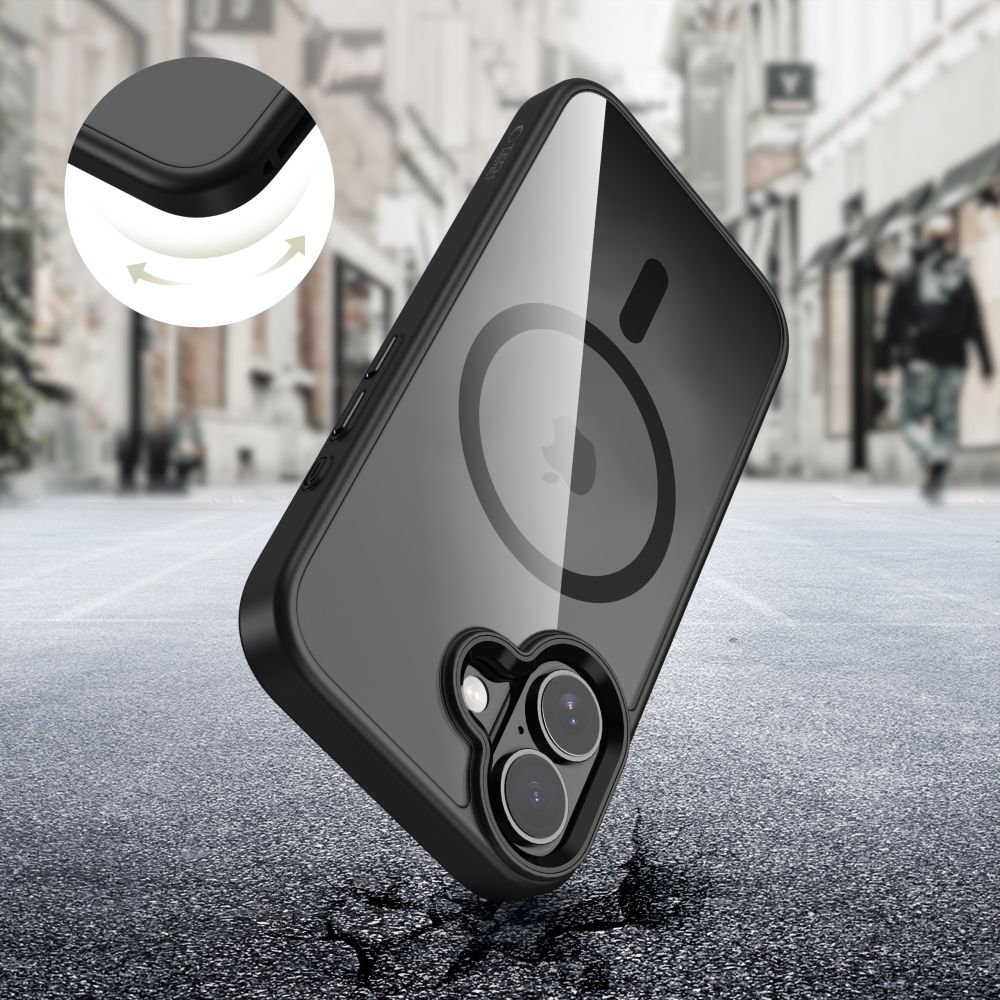 Tech-Protect Tech-Protect iPhone 17 Skal MagSafe MagMat Matt Svart/Transparent - Teknikhallen.se