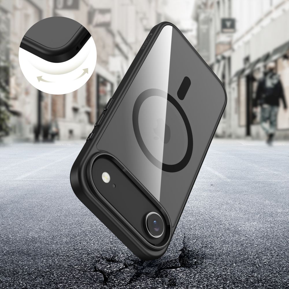 Tech-Protect Tech-Protect iPhone Air Skal MagSafe BasicMag Matt Svart/Transparent - Teknikhallen.se