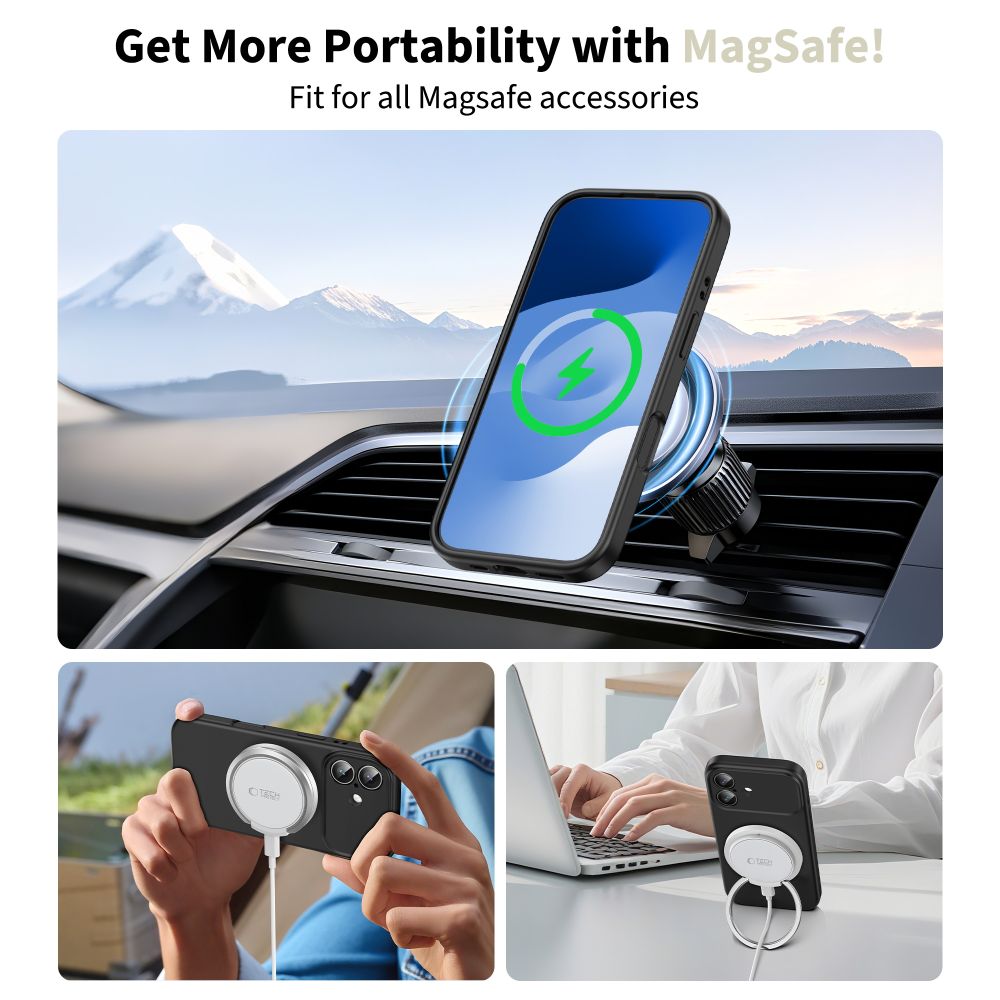 Tech-Protect Tech-Protect iPhone 17 Skal MagSafe Silicone Svart - Teknikhallen.se