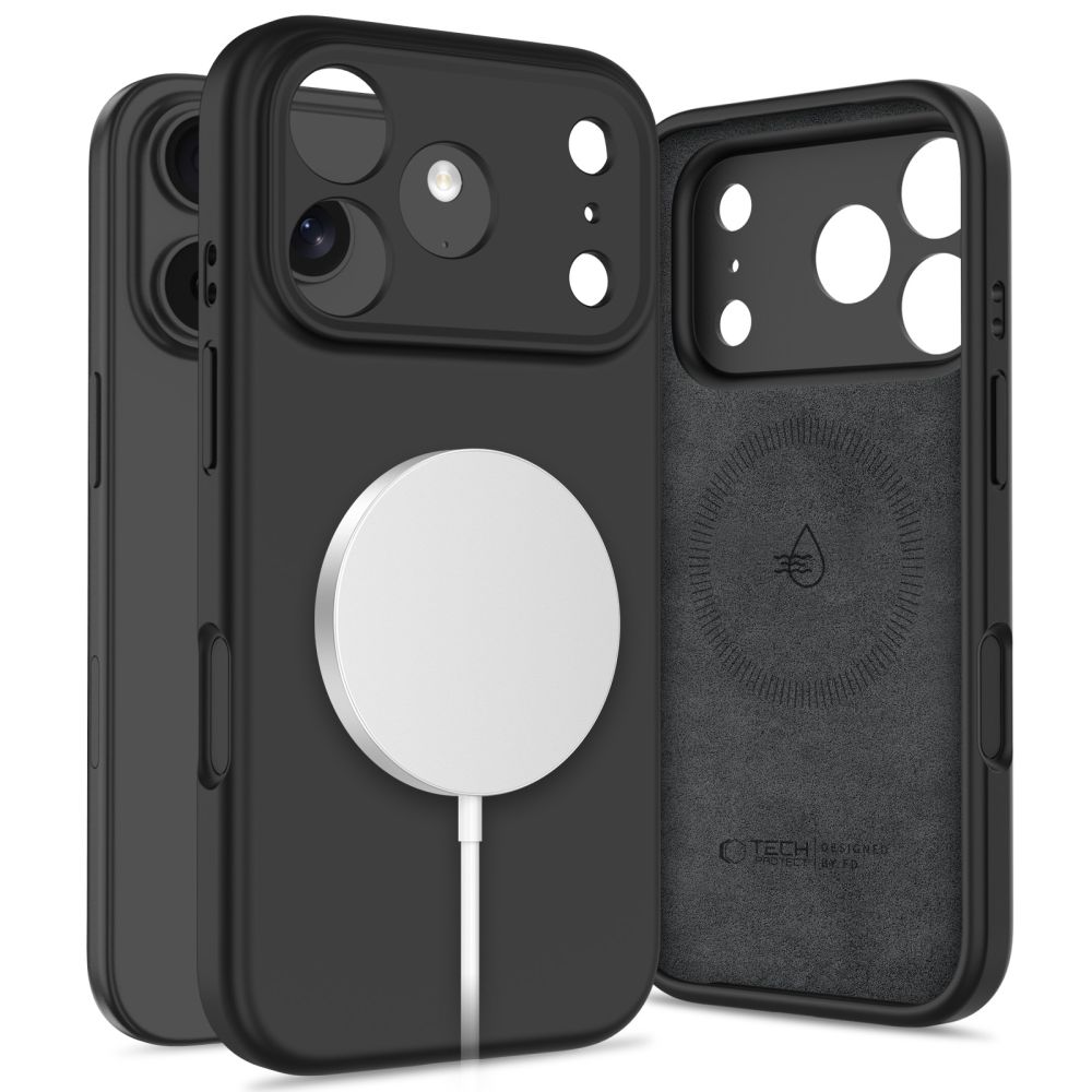 Tech-Protect Tech-Protect iPhone 17 Pro Max Skal MagSafe Silicone Svart - Teknikhallen.se