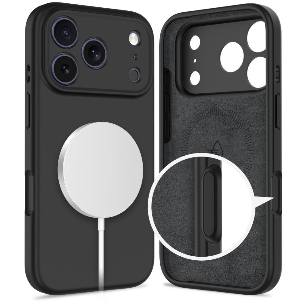 Tech-Protect Tech-Protect iPhone 17 Pro Max Skal MagSafe Silicone Svart - Teknikhallen.se