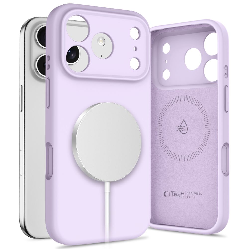 Tech-Protect Tech-Protect iPhone 17 Pro Skal MagSafe Silicone Mauve - Teknikhallen.se