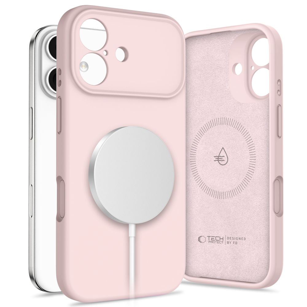 Tech-Protect Tech-Protect iPhone 17 Skal MagSafe Silicone Pink Pearl - Teknikhallen.se