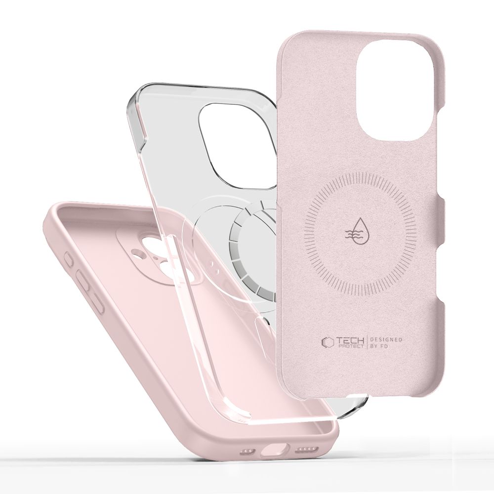 Tech-Protect Tech-Protect iPhone 17 Skal MagSafe Silicone Pink Pearl - Teknikhallen.se