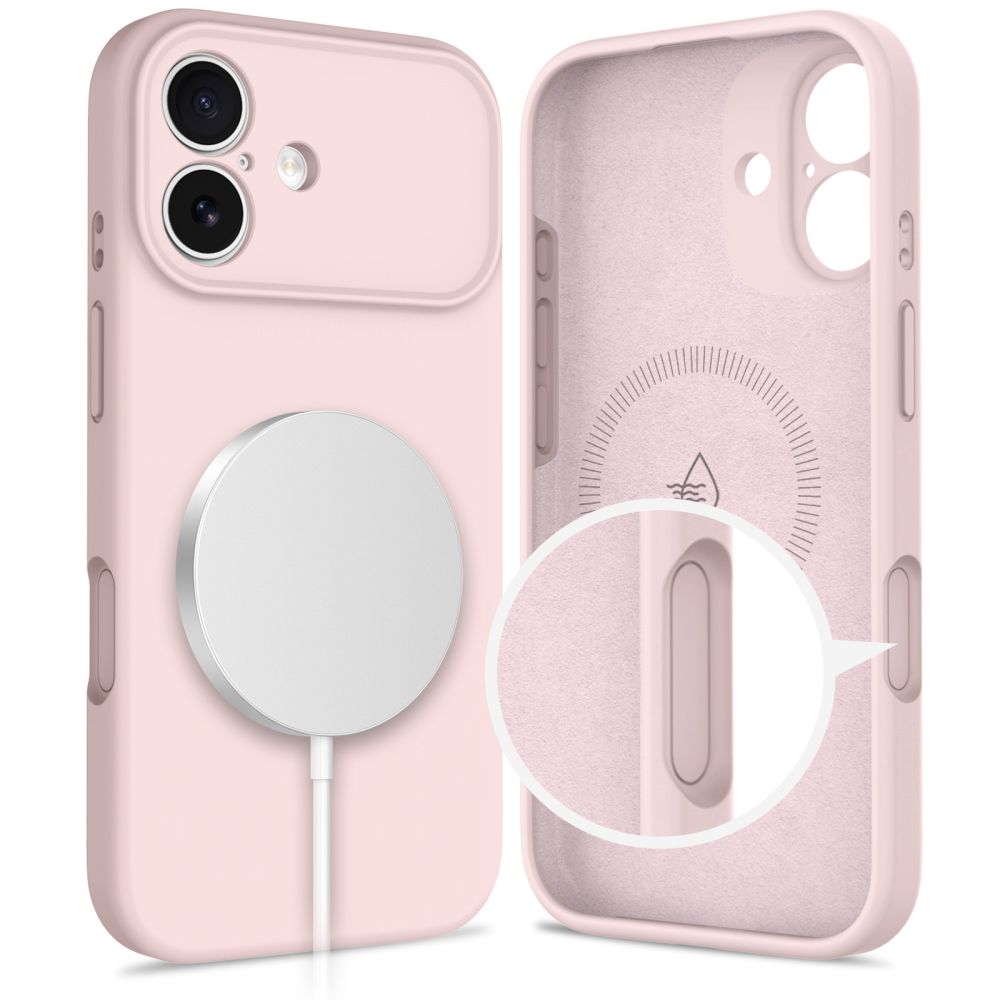 Tech-Protect Tech-Protect iPhone 17 Skal MagSafe Silicone Pink Pearl - Teknikhallen.se