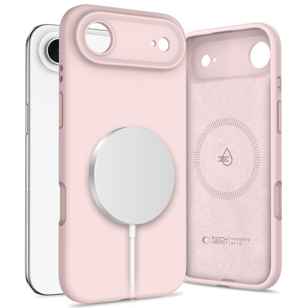 Tech-Protect Tech-Protect iPhone 17 Air Skal MagSafe Silicone Pink Pearl - Teknikhallen.se