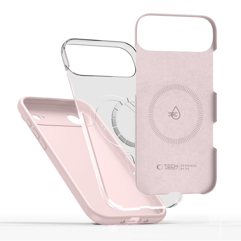 Tech-Protect Tech-Protect iPhone 17 Air Skal MagSafe Silicone Pink Pearl - Teknikhallen.se