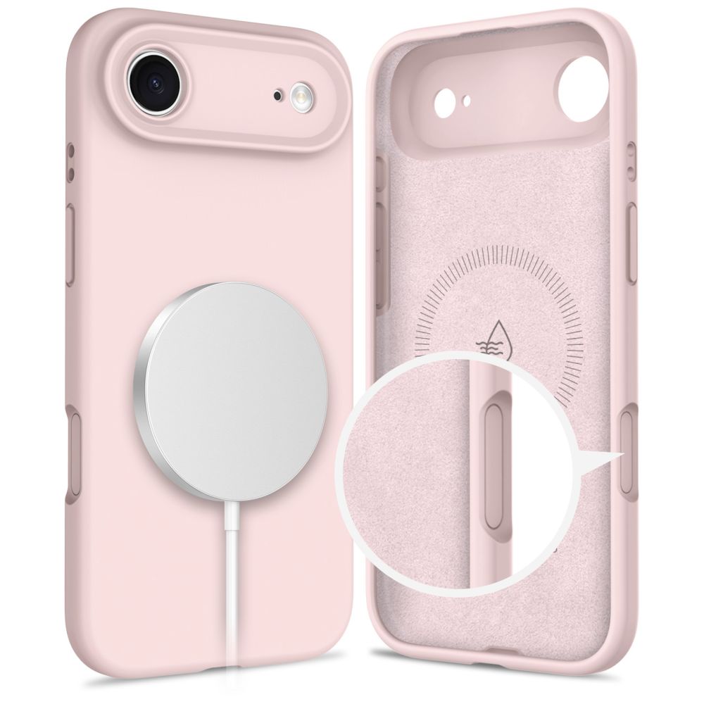 Tech-Protect Tech-Protect iPhone Air Skal MagSafe Silicone Pink Pearl - Teknikhallen.se