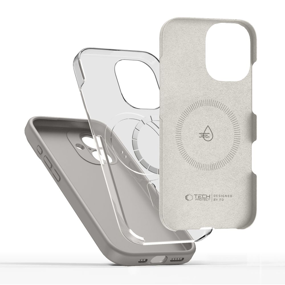 Tech-Protect Tech-Protect iPhone 17 Skal MagSafe Silicone Stone Grey - Teknikhallen.se