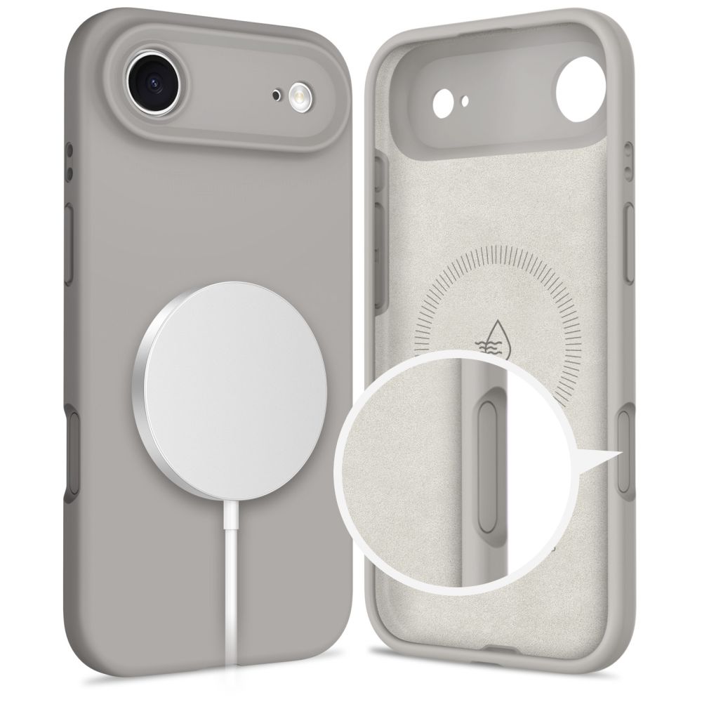 Tech-Protect Tech-Protect iPhone Air Skal MagSafe Silicone Stone Grey - Teknikhallen.se