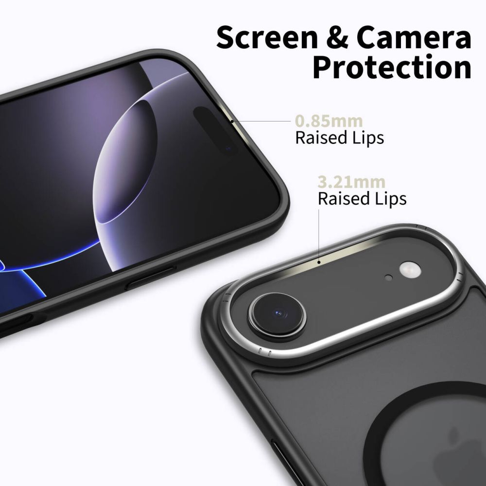 Tech-Protect Tech-Protect iPhone 17 Air Skal MagSafe MagEdge Matt Svart/Gunmetal - Teknikhallen.se