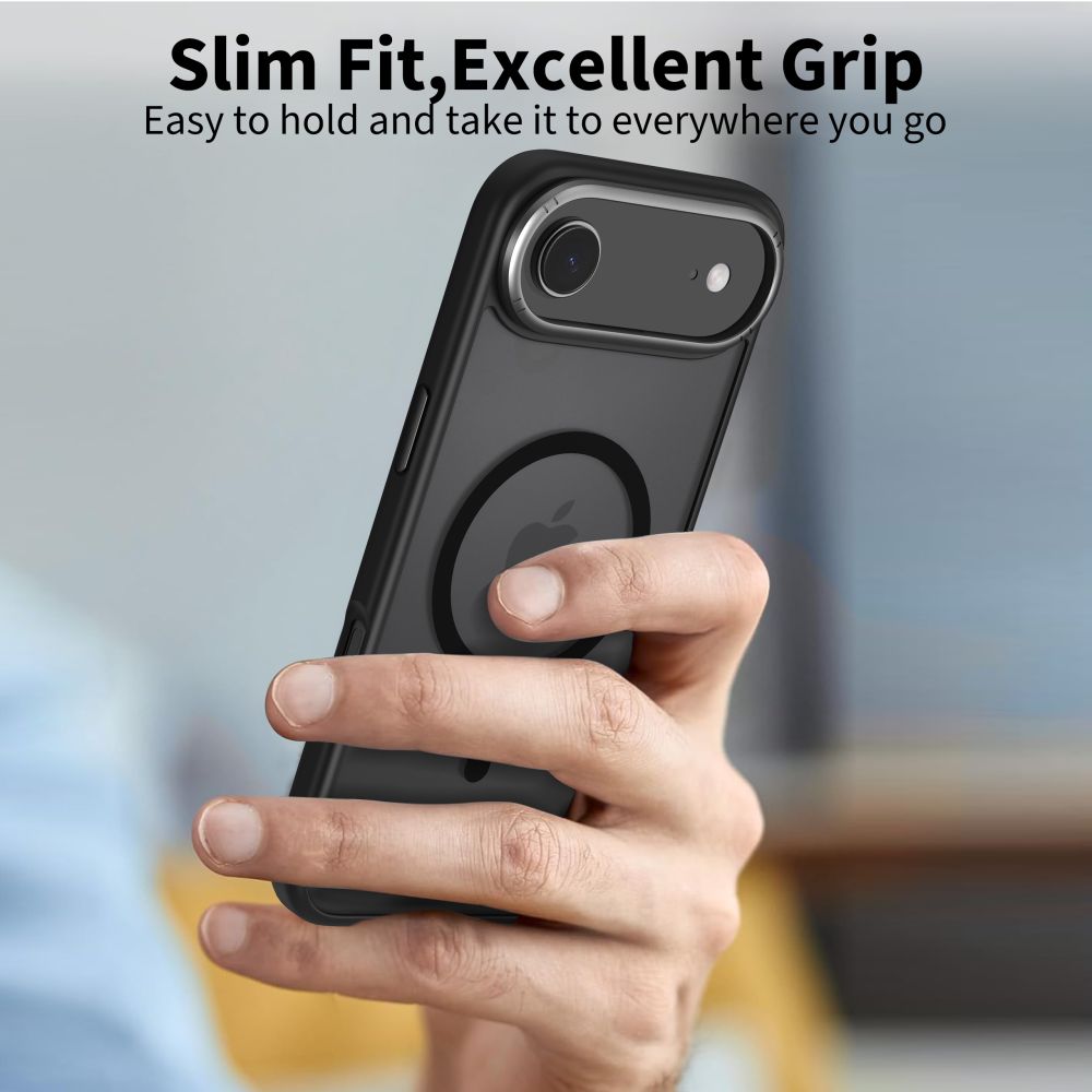 Tech-Protect Tech-Protect iPhone 17 Air Skal MagSafe MagEdge Matt Svart/Gunmetal - Teknikhallen.se