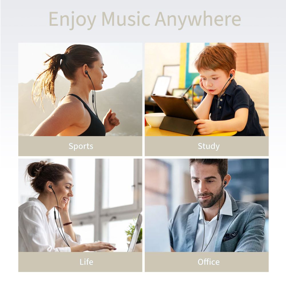 Tech-Protect Tech-Protect In-Ear Hörlurar USB-C UltraBoost Svart - Teknikhallen.se