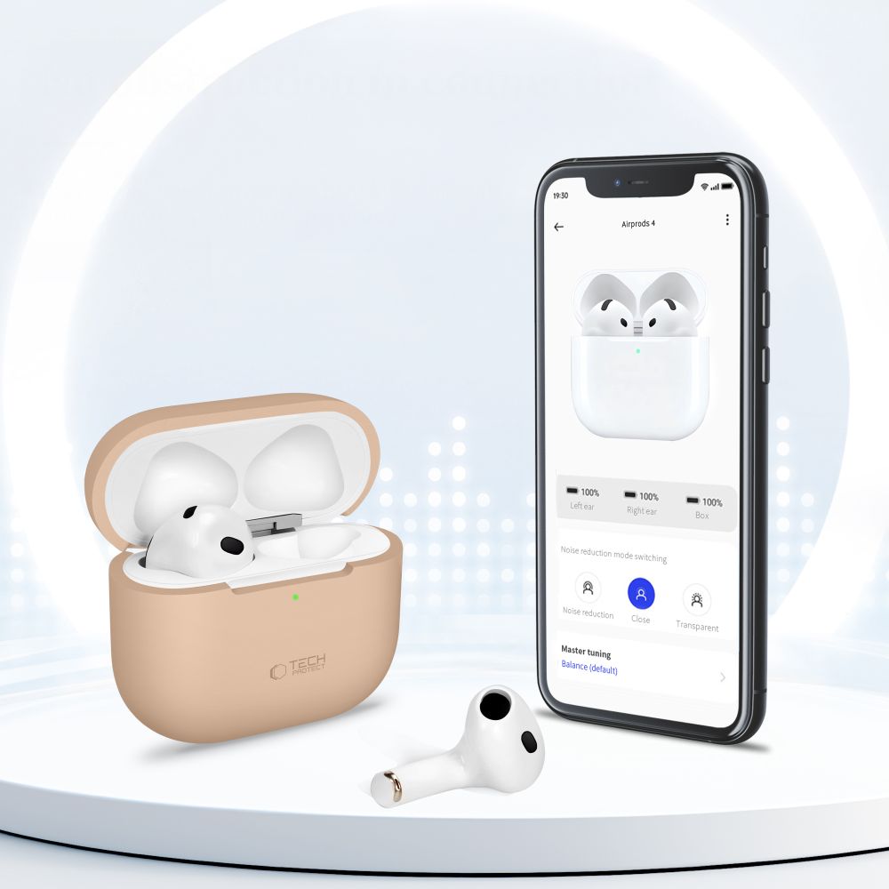 Tech-Protect Tech-Protect AirPods 4 Skal Silikon Olive Green - Teknikhallen.se