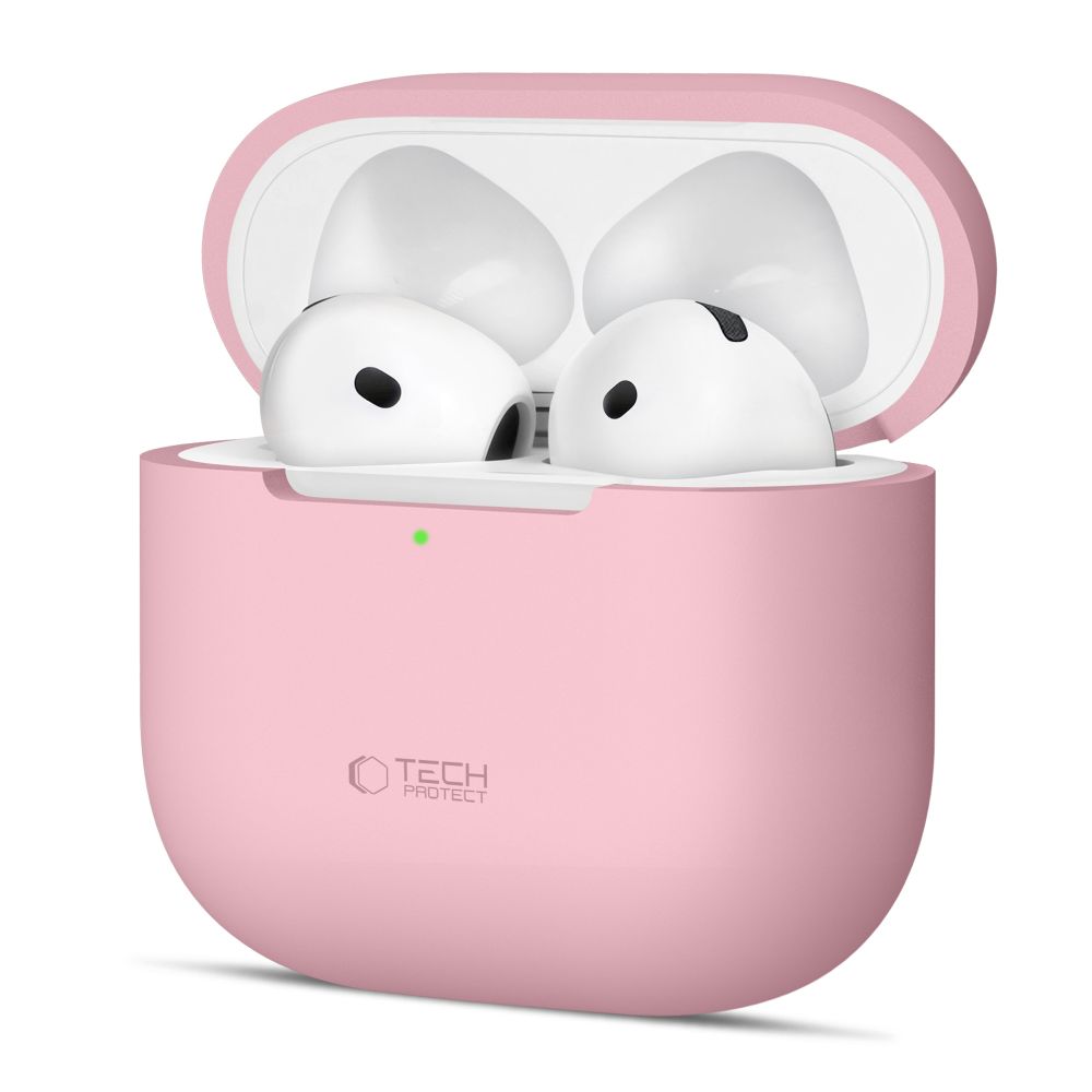 Tech-Protect Tech-Protect AirPods 4 Skal Silikon Dusty Pink - Teknikhallen.se