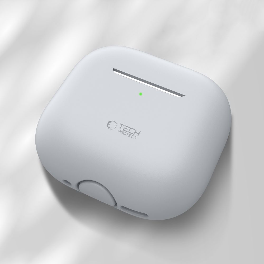 Tech-Protect Tech-Protect AirPods 4 Skal Silikon Crayon Grey - Teknikhallen.se