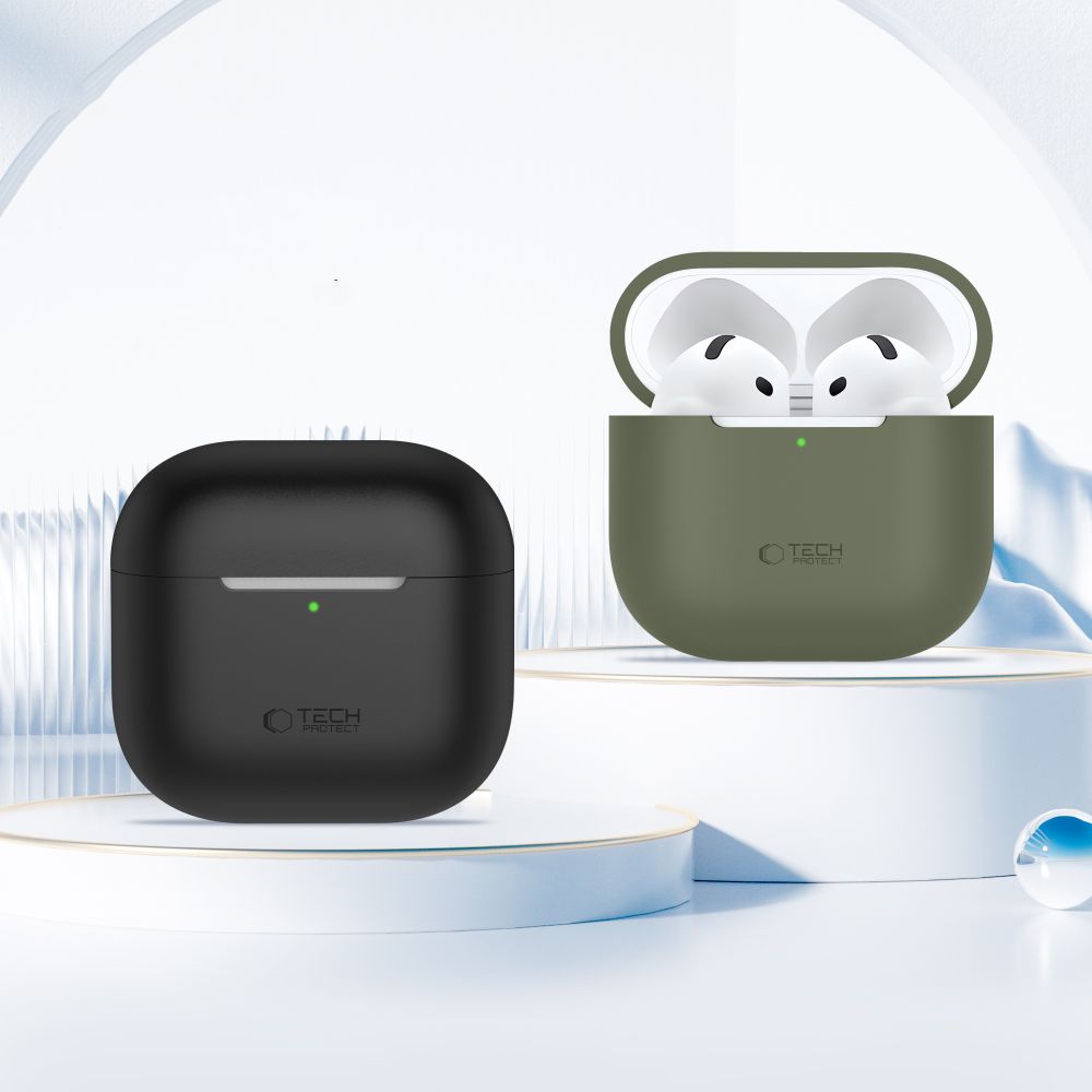 Tech-Protect Tech-Protect AirPods 4 Skal Silikon Cafe Latte - Teknikhallen.se