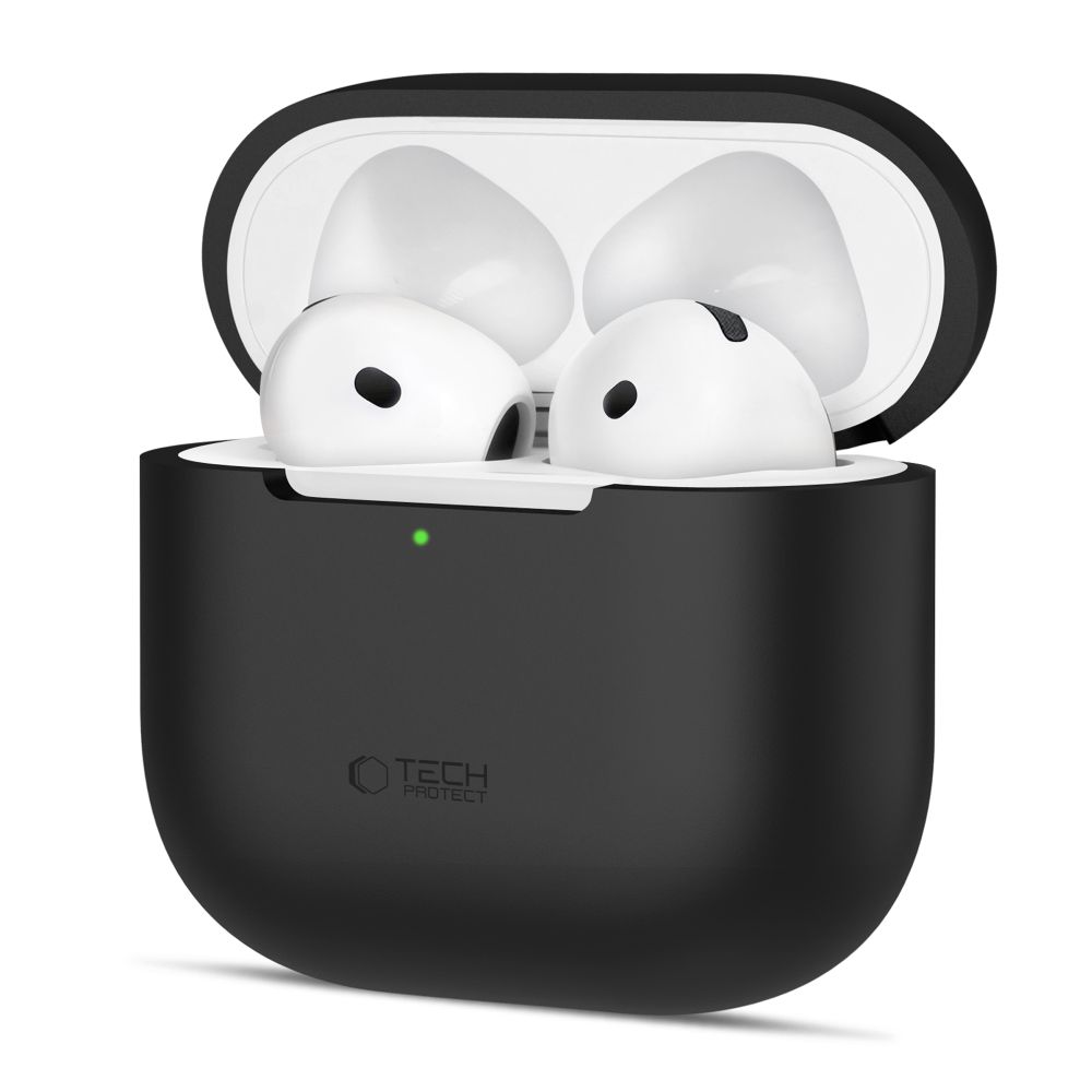 Tech-Protect Tech-Protect AirPods 4 Skal Silikon Svart - Teknikhallen.se