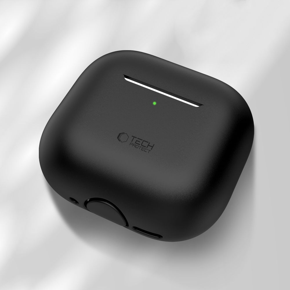 Tech-Protect Tech-Protect AirPods 4 Skal Silikon Svart - Teknikhallen.se