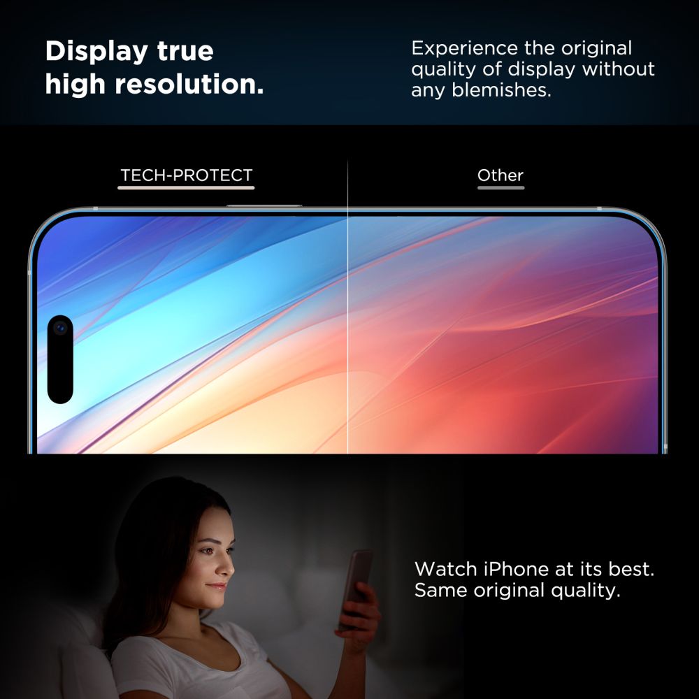 Tech-Protect Tech-Protect iPhone 16 Pro 2-PACK Skärmskydd QuickSet+ Härdat Glas - Teknikhallen.se