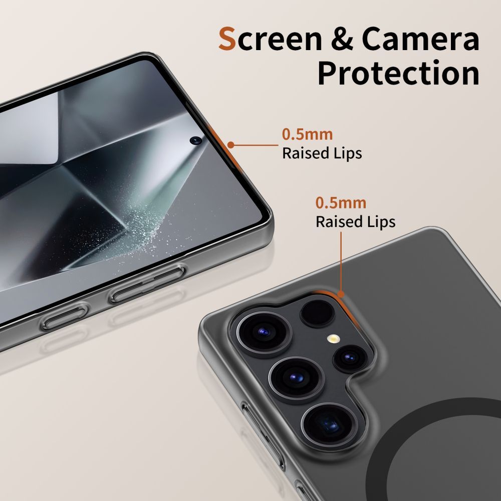 Tech-Protect Tech-Protect Galaxy S25 Edge Skal MagSafe MagSlim Matt Svart - Teknikhallen.se