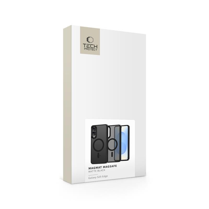 Tech-Protect Tech-Protect S25 Edge Skal MagSafe MagMat Matt Svart - Teknikhallen.se