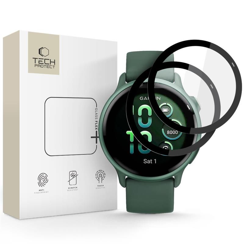 Tech-Protect Tech-Protect Garmin Vivoactive 6 2-PACK Skärmskydd GlassFlex+ - Teknikhallen.se