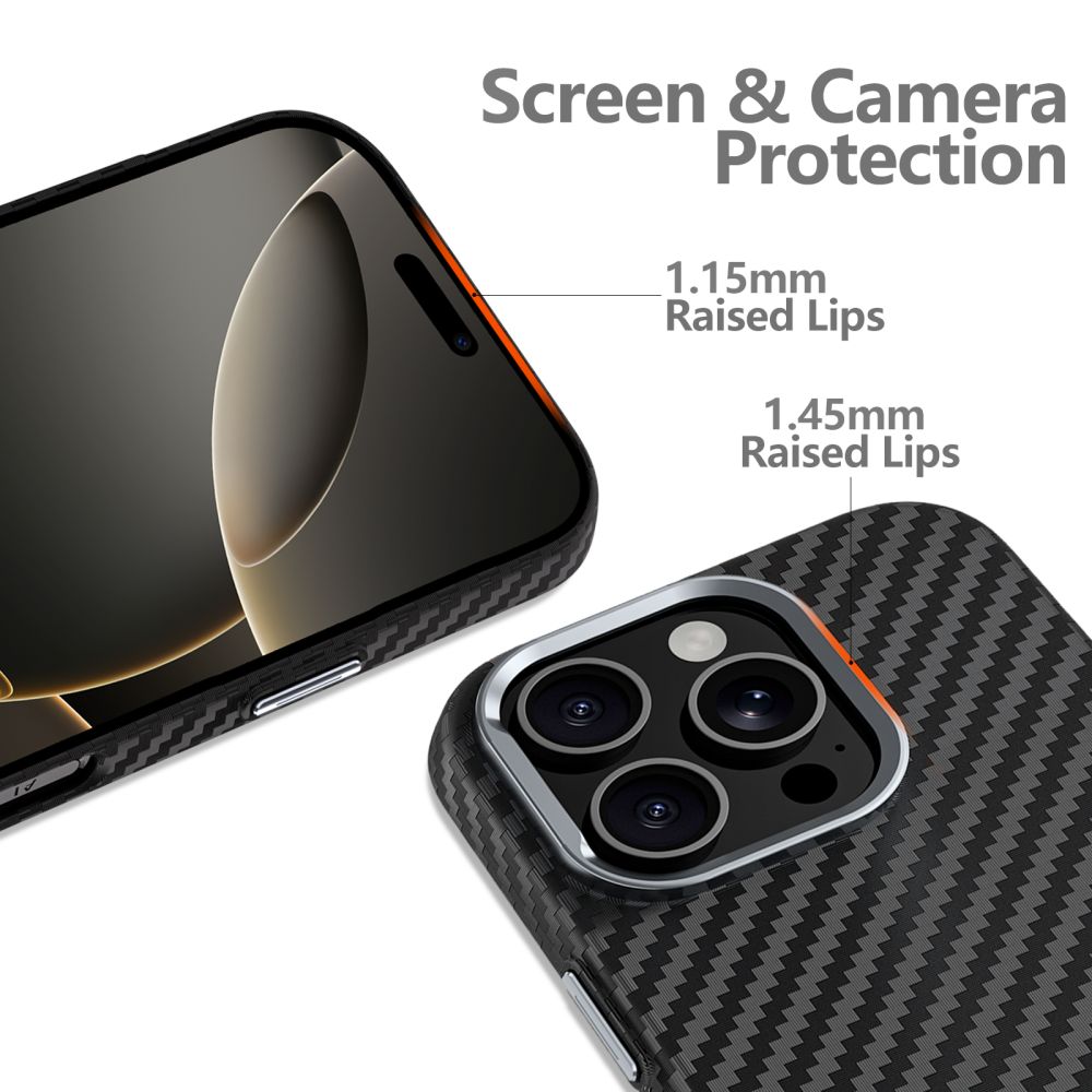 Tech-Protect Tech-Protect iPhone 16 Pro Skal MagSafe ION Carbon Svart - Teknikhallen.se