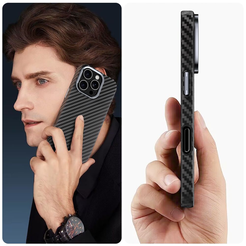 Tech-Protect Tech-Protect iPhone 16 Pro Skal MagSafe ION Carbon Svart - Teknikhallen.se