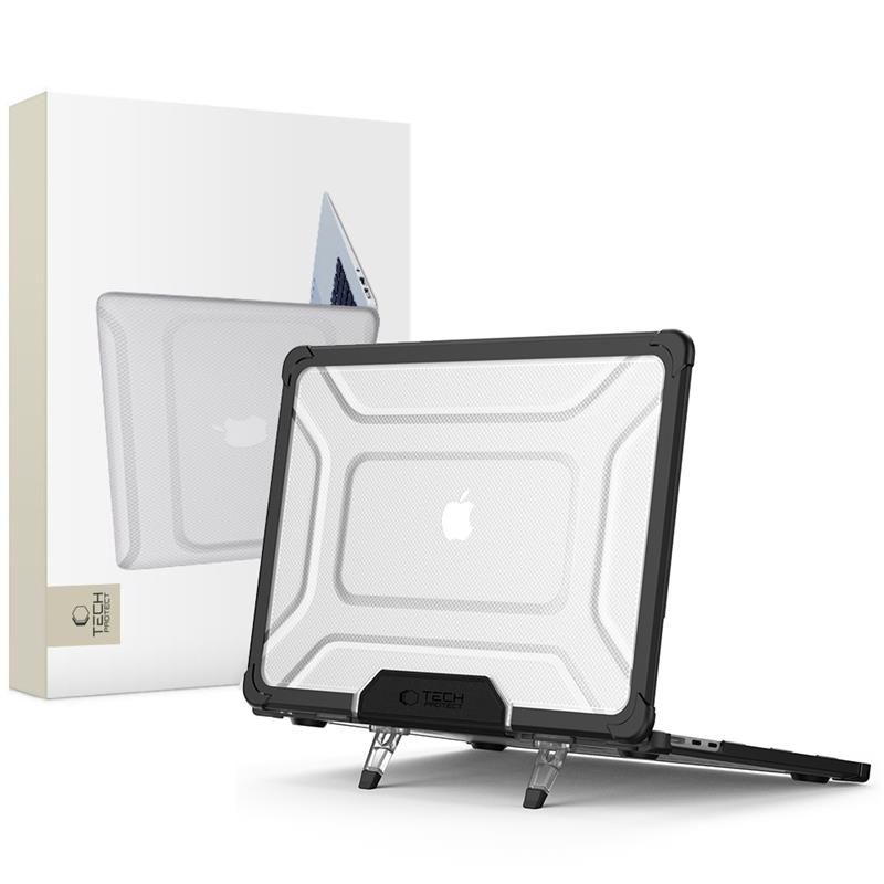 Tech-Protect Tech-Protect MacBook Air 13 2025-2023 Skal SmartShell Black/Clear - Teknikhallen.se