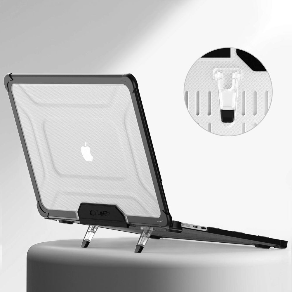 Tech-Protect Tech-Protect MacBook Air 13 2025-2023 Skal SmartShell Black/Clear - Teknikhallen.se