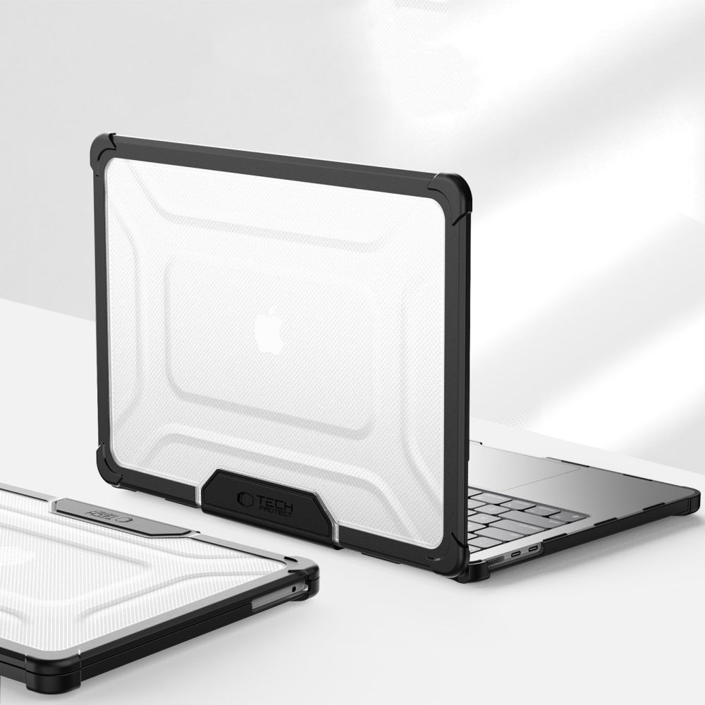 Tech-Protect Tech-Protect MacBook Air 13 2025-2023 Skal SmartShell Black/Clear - Teknikhallen.se