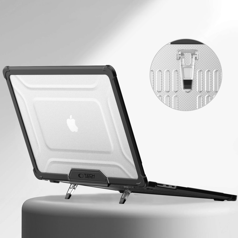 Tech-Protect Tech-Protect MacBook Air 15 2025-2023 Skal SmartShell Black/Clear - Teknikhallen.se