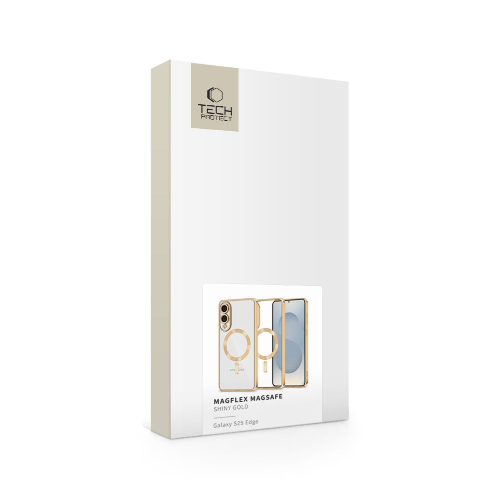 Tech-Protect Tech-Protect Galaxy S25 Edge Skal MagSafe MagFlex Shiny Gold - Teknikhallen.se