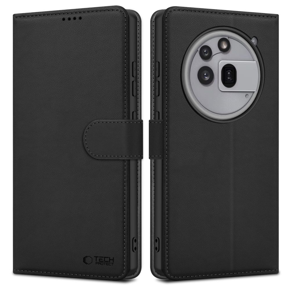 Tech-Protect Tech-Protect Nothing Phone 3a Pro Fodral Läder Svart - Teknikhallen.se