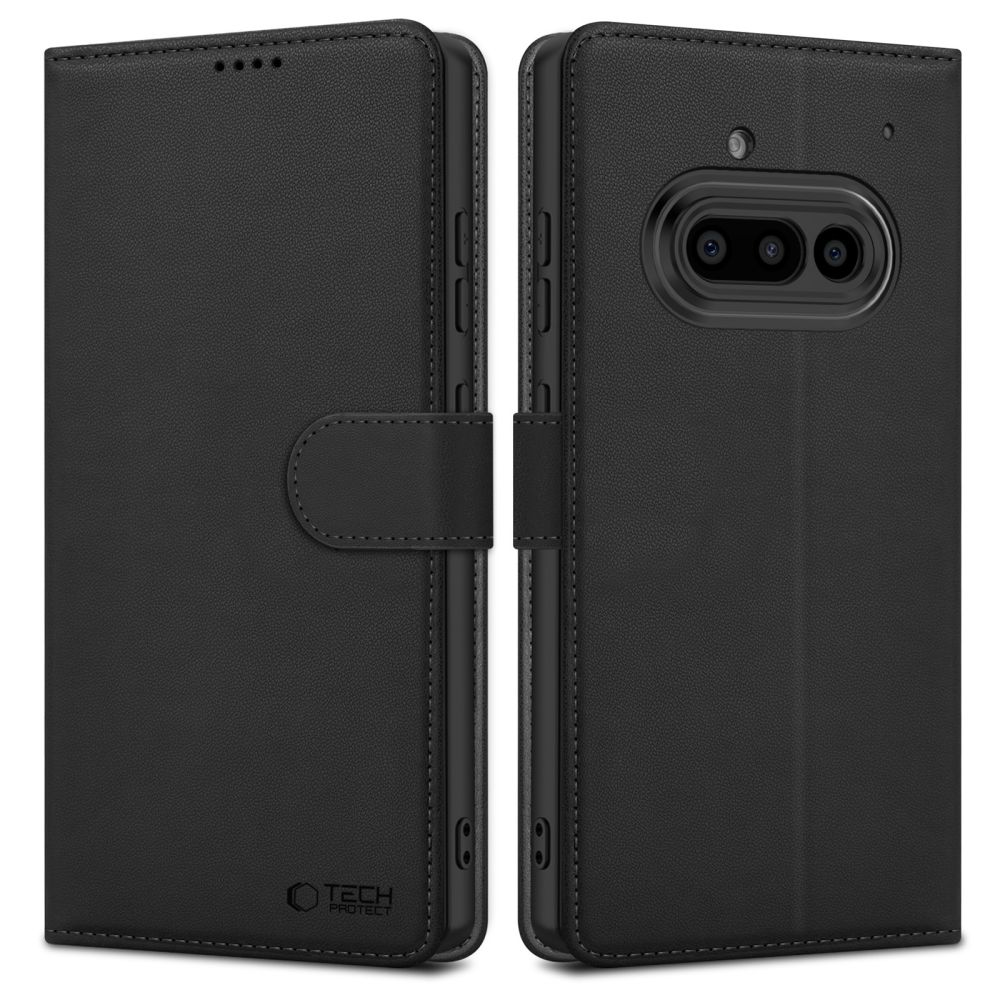 Tech-Protect Tech-Protect Nothing Phone 3a Fodral Läder Svart - Teknikhallen.se
