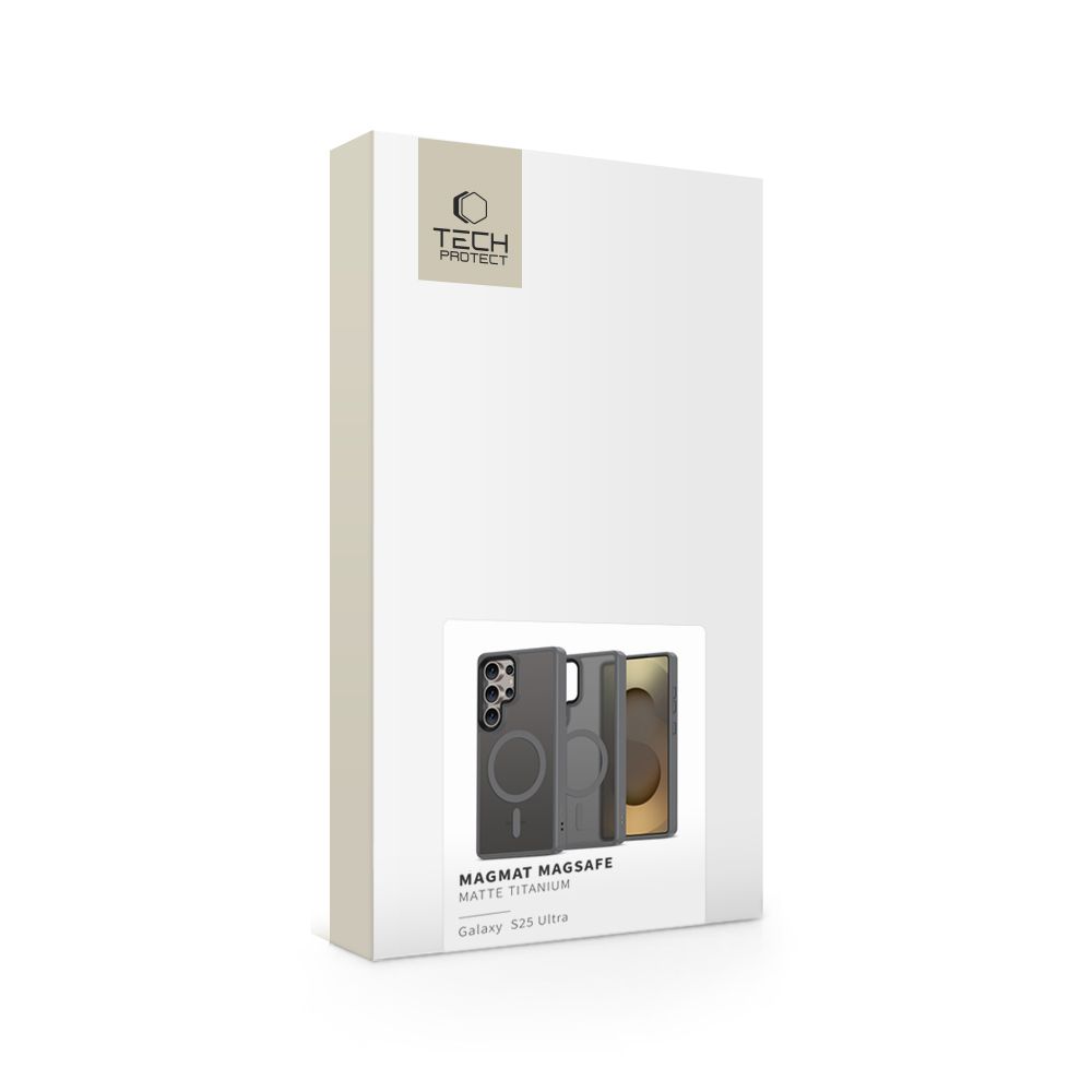 Tech-Protect Tech-Protect Galaxy S25 Ultra Skal MagSafe MagMat Matt Titanium - Teknikhallen.se
