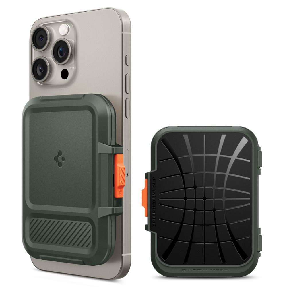 Spigen Spigen Magnetisk MagSafe Korthållare Lock Fit Militär Grön - Teknikhallen.se