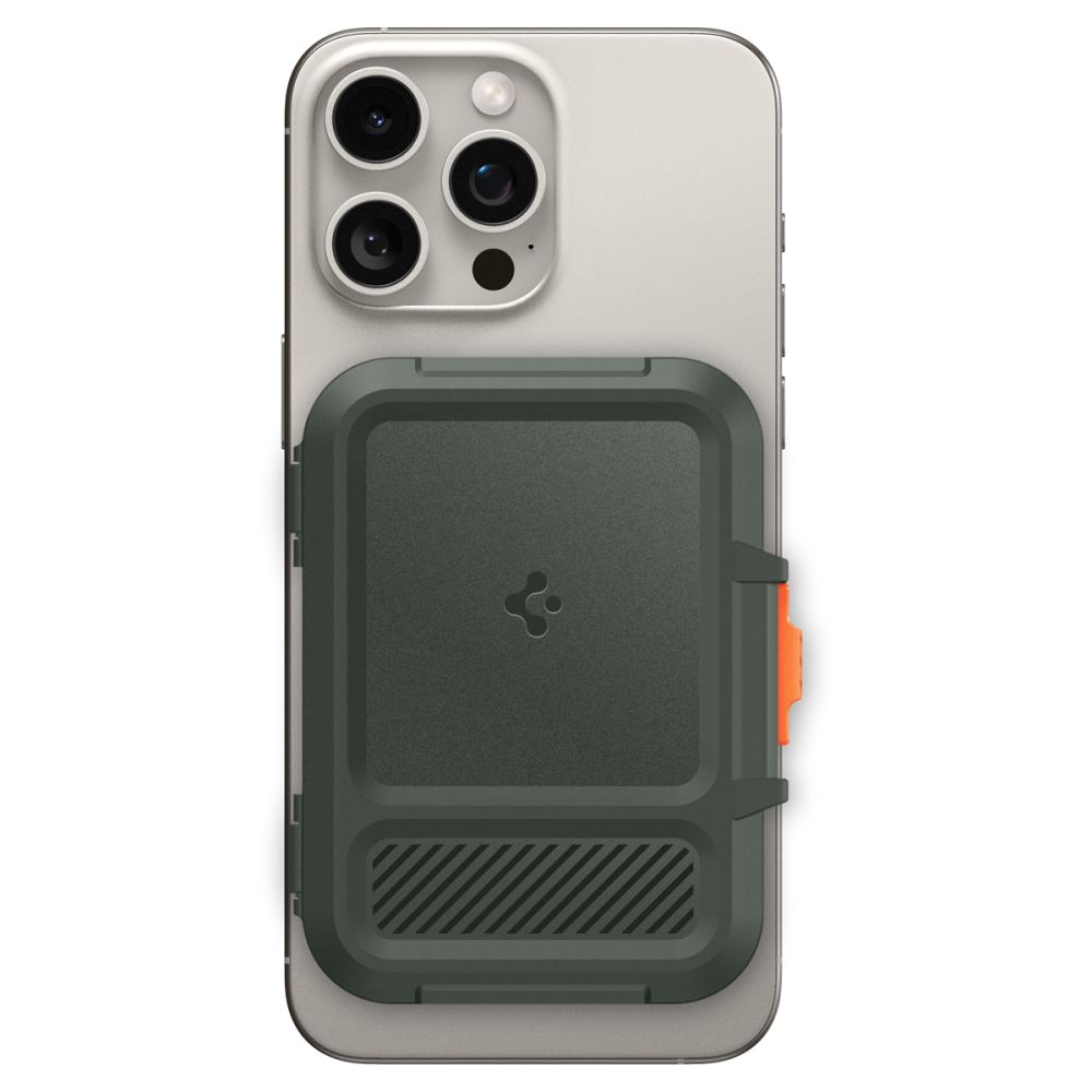 Spigen Spigen Magnetisk MagSafe Korthållare Lock Fit Militär Grön - Teknikhallen.se