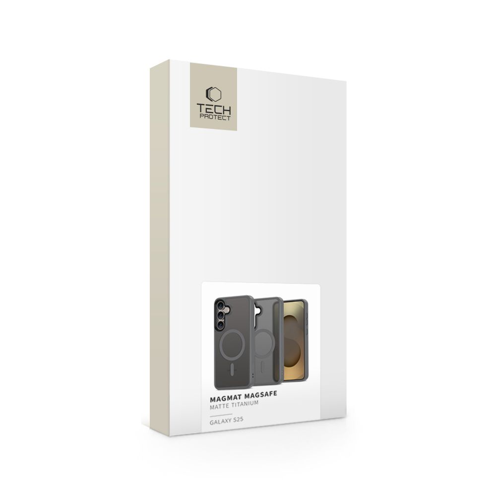Tech-Protect Tech-Protect Galaxy S25 Skal MagSafe MagMat Matt Titanium - Teknikhallen.se