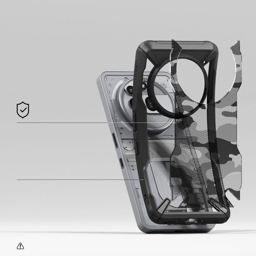 Ringke Ringke Nothing Phone 3a Pro Skal Fusion X Camo Svart - Teknikhallen.se