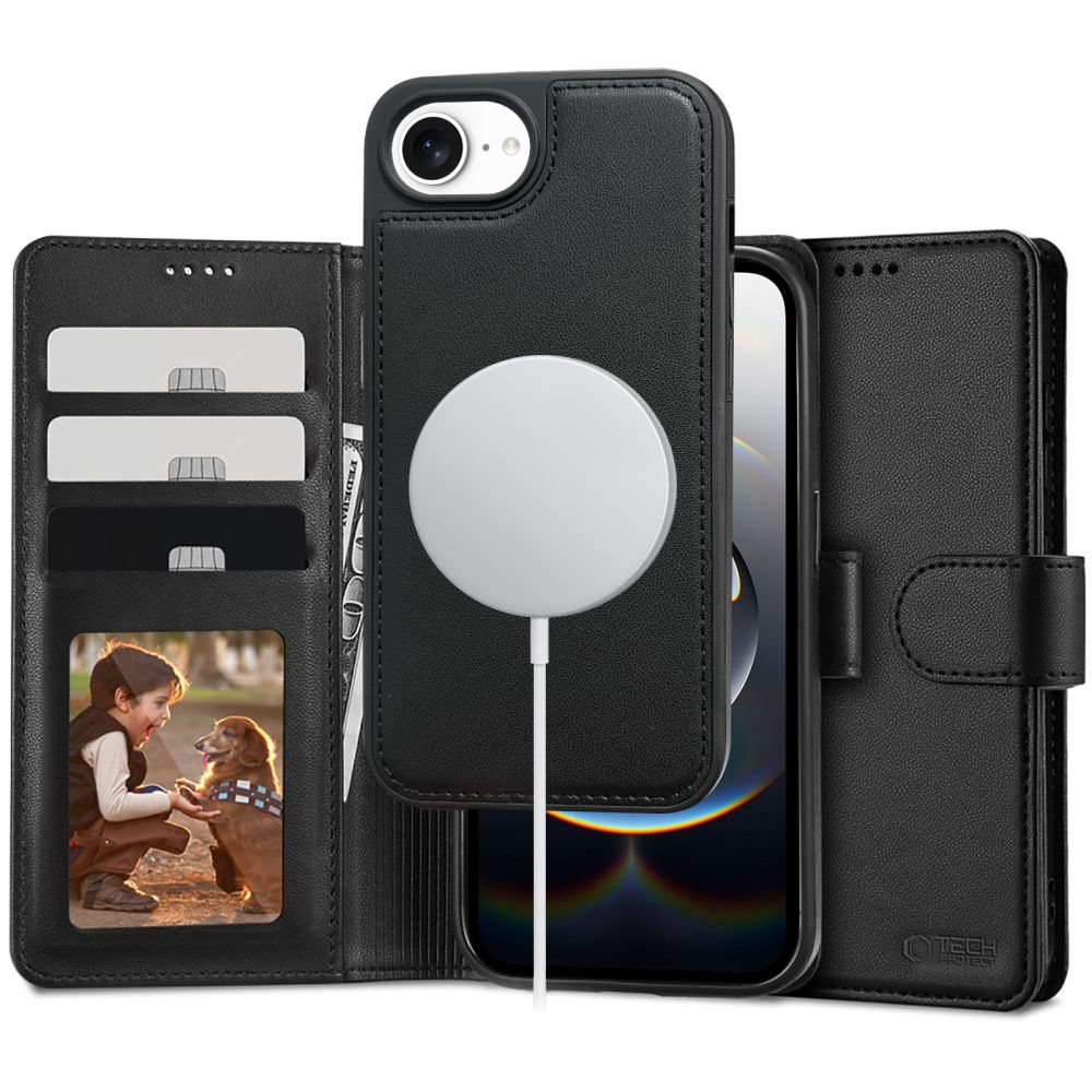 Tech-Protect Tech-Protect iPhone 16e MagSafe 2in1 Magnet Fodral/Skal Svart - Teknikhallen.se