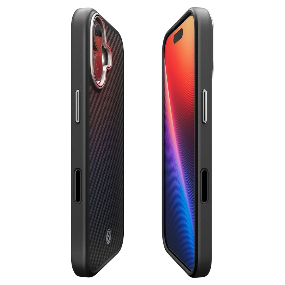 Spigen Spigen iPhone 17 Skal MagSafe Enzo Aramid 'T' Svart/Silver - Teknikhallen.se