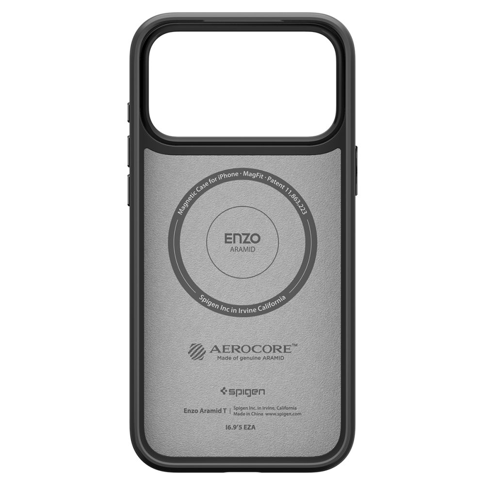 Spigen Spigen iPhone 17 Pro Max Skal MagSafe Enzo Aramid 'T' Svart - Teknikhallen.se