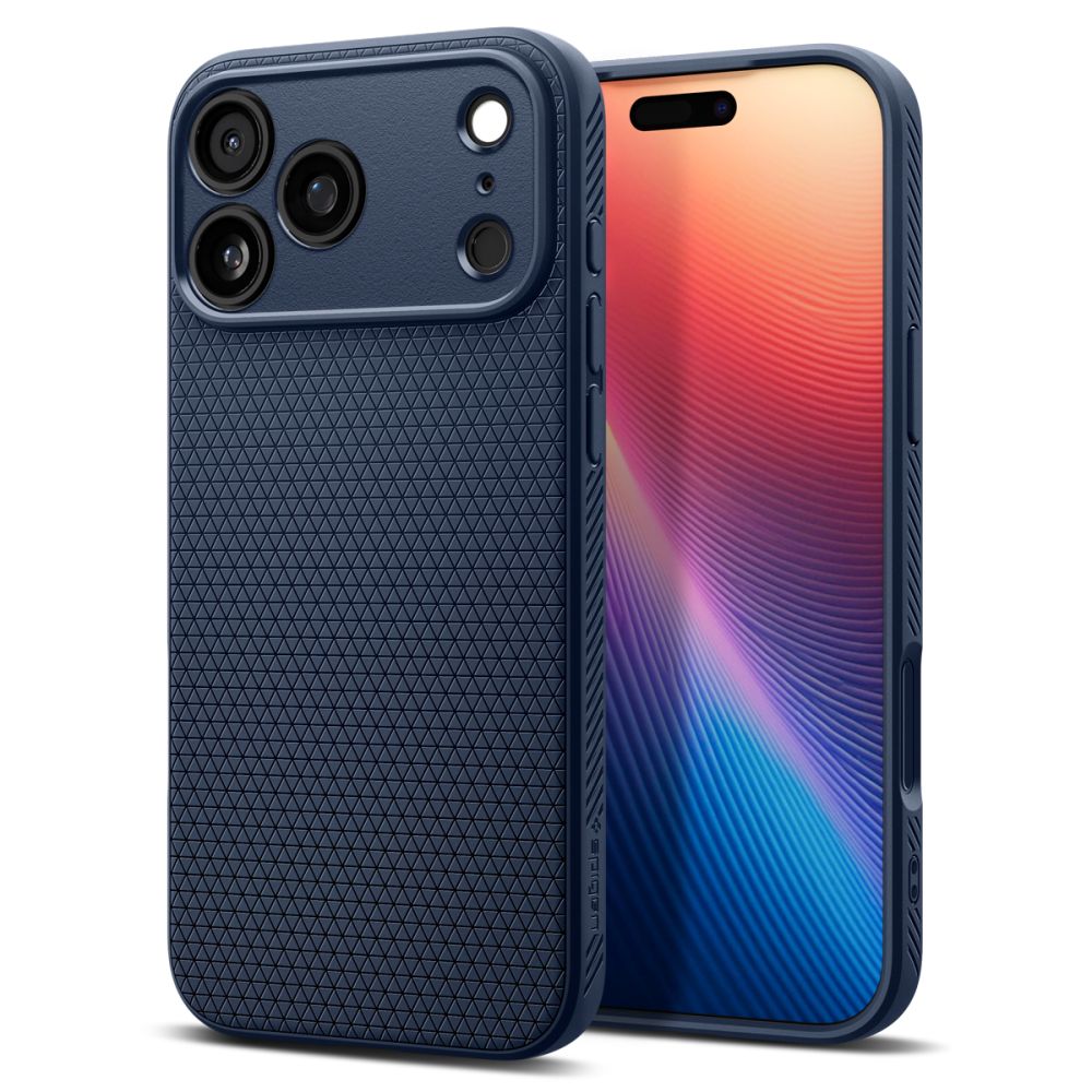 Spigen Spigen iPhone 17 Pro Skal Liquid Air Navy Blue - Teknikhallen.se