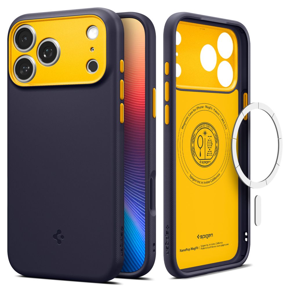 Spigen Spigen iPhone 17 Pro Skal MagSafe Nano Pop Blueberry Navy - Teknikhallen.se