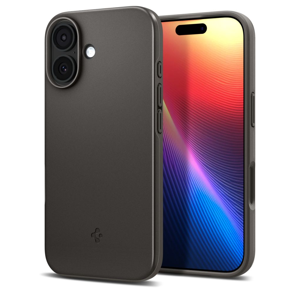 Spigen Spigen iPhone 17 Skal MagSafe Thin Fit Gunmetal - Teknikhallen.se