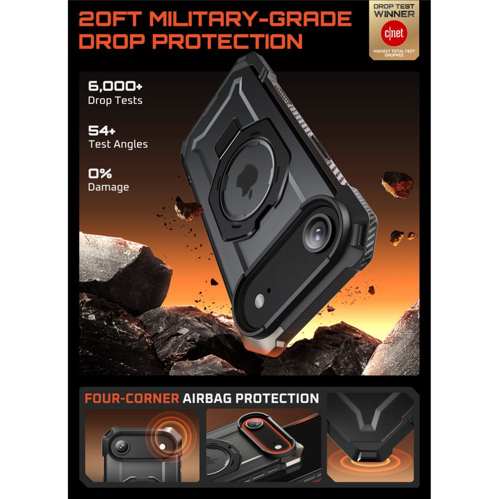 Supcase Supcase iPhone Air Skal MagSafe Unicorn Beetle Grip Svart - Teknikhallen.se